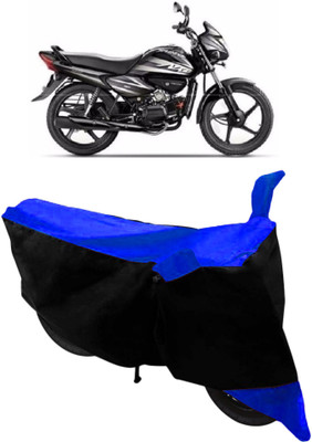 SHOPLINK Two Wheeler Cover for Hero(Splendor NXG, Blue, Black)