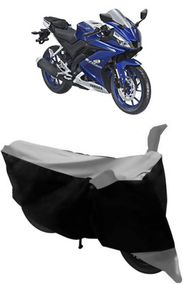 THE REAL ARV Waterproof Two Wheeler Cover for Yamaha(R15 V3, Grey, Black)