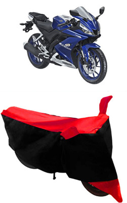 ABORDABLE Waterproof Two Wheeler Cover for Yamaha(R15 V3, Red, Black)