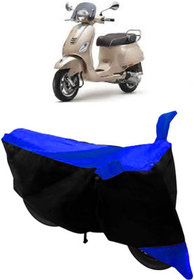 ABORDABLE Waterproof Two Wheeler Cover for Piaggio(Vespa VXL, Blue, Black)