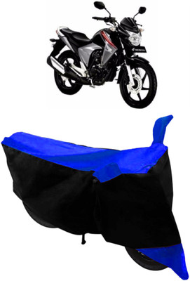 GANPRA Two Wheeler Cover for Honda(Unicorn Dazzler, Black, Blue)