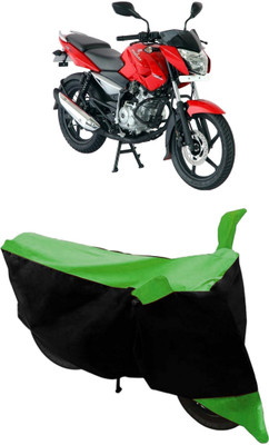 HEMSKAR Two Wheeler Cover for Bajaj(Pulsar 150 DTS-i, Green, Black)
