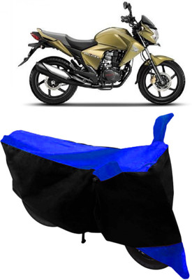 GANPRA Two Wheeler Cover for Honda(Dazzler, Black, Blue)