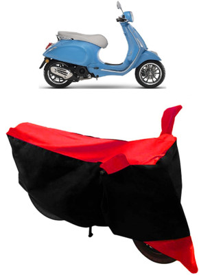 THE REAL ARV Waterproof Two Wheeler Cover for Piaggio(Vespa, Red, Black)