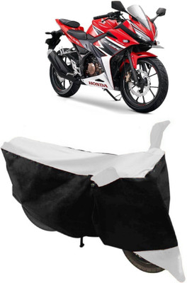 ABORDABLE Waterproof Two Wheeler Cover for Honda(CBR 150R, White, Black)