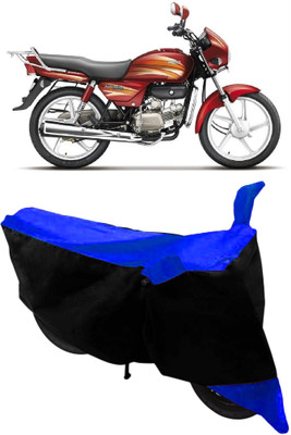 SHOPLINK Two Wheeler Cover for Hero(Splendor Pro, Blue, Black)