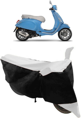 HEMSKAR Waterproof Two Wheeler Cover for Piaggio(Vespa, White, Black)