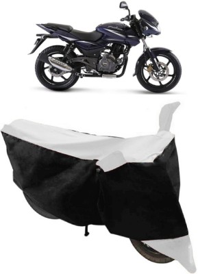 ABORDABLE Two Wheeler Cover for Bajaj(Pulsar 180 DTS-i, White, Black)