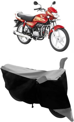 ABORDABLE Waterproof Two Wheeler Cover for Hero(HF Deluxe, Grey, Black)