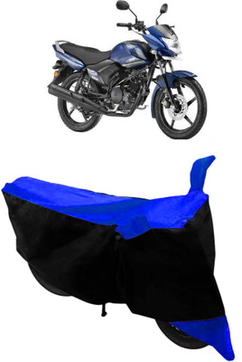 SHOPLINK Two Wheeler Cover for Yamaha(Saluto, Blue, Black)
