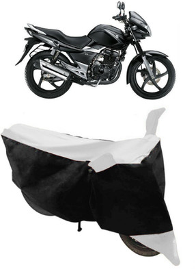 HEMSKAR Waterproof Two Wheeler Cover for Suzuki(GS 150R, White, Black)