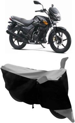 HEMSKAR Waterproof Two Wheeler Cover for TVS(Flame SR125, Grey, Black)