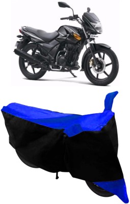 GANPRA Two Wheeler Cover for TVS(Flame DS 125, Black, Blue)