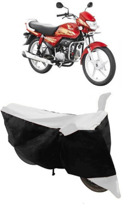 GANPRA Two Wheeler Cover for Hero(HF Deluxe, Black, White)
