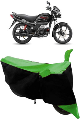 AutoGalaxy Waterproof Two Wheeler Cover for Hero(Passion Pro, Green, Black)