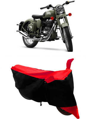 GANPRA Two Wheeler Cover for Royal Enfield(Battle Green, Black, Red)
