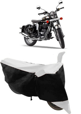 THE REAL ARV Waterproof Two Wheeler Cover for Royal Enfield(Classic Chrome, White, Black)