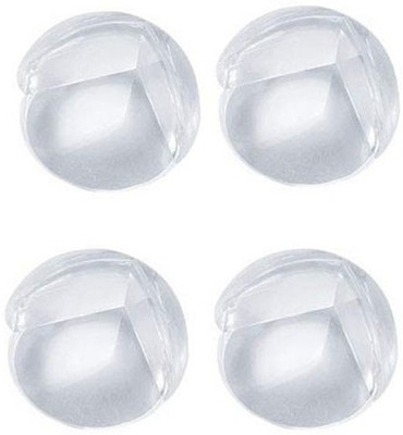 Orcoa Silicone Edge and Corner Guards for Tables,Chairs, Sofa, Furniture Etc.for Protection of Babies with Adhesive Tape (Pack of 4)(White)