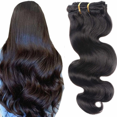 Blushia Beautiful Look Brown Wavy  5 Clip In Hair Extension