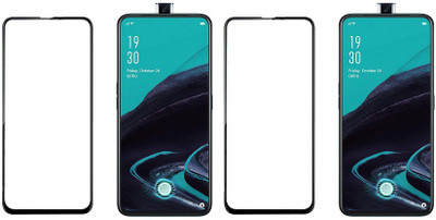 HOBBYTRONICS Edge To Edge Tempered Glass for Oppo Reno2 F(Pack of 2)