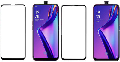 HOBBYTRONICS Edge To Edge Tempered Glass for OPPO K3(Pack of 2)