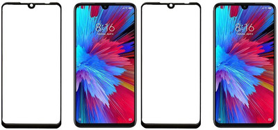 HOBBYTRONICS Edge To Edge Tempered Glass for Redmi Note 7(Pack of 2)