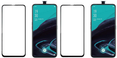 HOBBYTRONICS Edge To Edge Tempered Glass for Oppo Reno2 F, OPPO Reno 2z(Pack of 2)