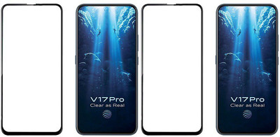 HOBBYTRONICS Edge To Edge Tempered Glass for Vivo V17 Pro(Pack of 2)
