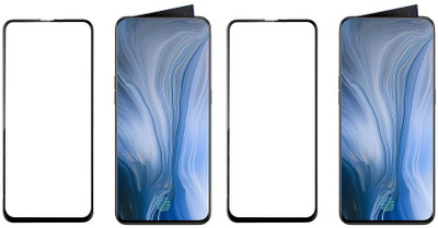 HOBBYTRONICS Edge To Edge Tempered Glass for Oppo Reno(Pack of 2)