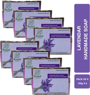 Rozhub Naturals Lavender Handmade Soap(8 x 100 g)