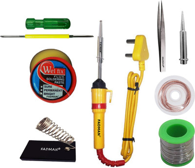 FADMAN BEGINNER BASIC SOLDERING IRON KIT PACK-8 25 W Simple(Flat Tip)