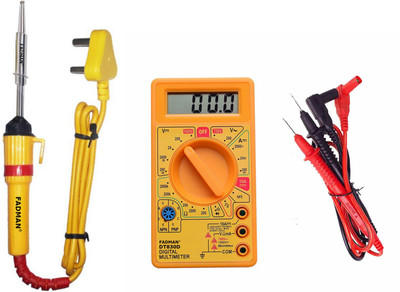 FADMAN BASIC COMPLETE KIT PART TYPE-2 SOLDERING IRON KIT | DIGITAL MULIMETER | SOLDERING IRON 25 W Simple(Flat Tip)