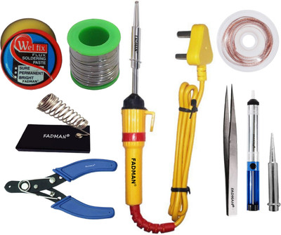 FADMAN BEGINNER BASIC SOLDERING IRON KIT PACK-9 25 W Simple(Flat Tip)
