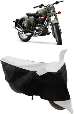 ABORDABLE Waterproof Two Wheeler Cover for Royal Enfield(Battle Green, White, Black)