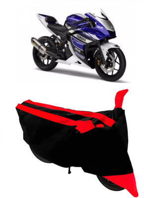 HEMSKAR Waterproof Two Wheeler Cover for Yamaha(YZF R25, Red, Black)