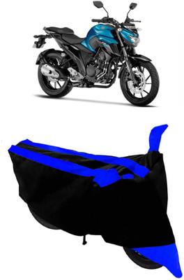 HEMSKAR Waterproof Two Wheeler Cover for Yamaha(FZ, Blue, Black)