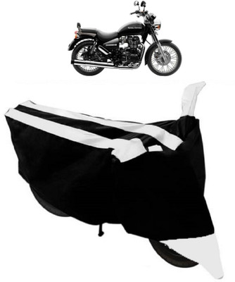 GANPRA Two Wheeler Cover for Royal Enfield(Thunderbird 350, Black, White)