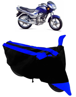 THE REAL ARV Waterproof Two Wheeler Cover for TVS(Victor GLX, Blue, Black)