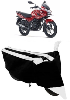 THE REAL ARV Two Wheeler Cover for Bajaj(Discover 150 f, White, Black)
