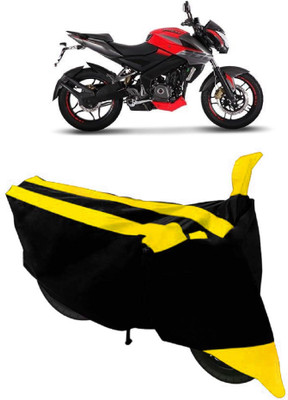 AutoGalaxy Waterproof Two Wheeler Cover for Bajaj(Pulsar 200 NS DTS-i, Yellow, Black)