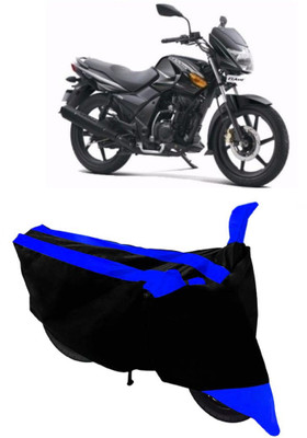 GANPRA Two Wheeler Cover for TVS(Flame DS 125, Black, Blue)