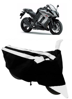 HEMSKAR Waterproof Two Wheeler Cover for Kawasaki(Ninja 1000, White, Black)