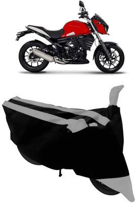 HEMSKAR Waterproof Two Wheeler Cover for Mahindra(MOJO XT 300, Grey, Black)