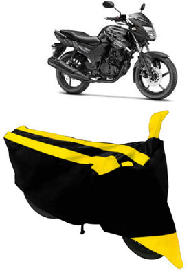 SHOPLINK Two Wheeler Cover for Yamaha(SZ R, Yellow, Black)