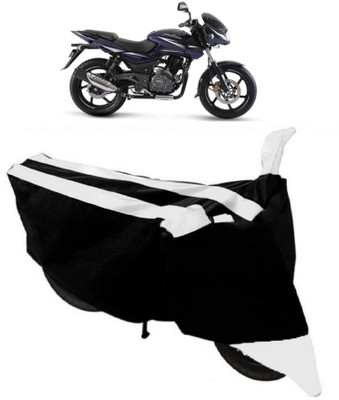 ABORDABLE Two Wheeler Cover for Bajaj(Pulsar 180 DTS-i, White, Black)