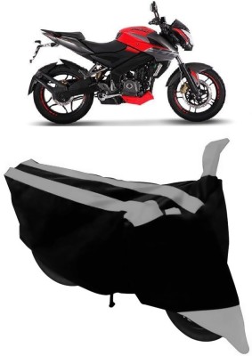 ABORDABLE Two Wheeler Cover for Bajaj ( Water Resistance)(Pulsar 200 NS DTS-i, Grey, Black)