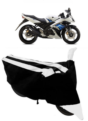 AutoGalaxy Waterproof Two Wheeler Cover for Yamaha(R15 s, White, Black)
