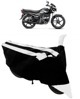 GANPRA Two Wheeler Cover for Hero(Super Splendor, Black, White)