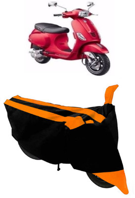 ABORDABLE Two Wheeler Cover for Piaggio(Vespa SXL, Orange, Black)