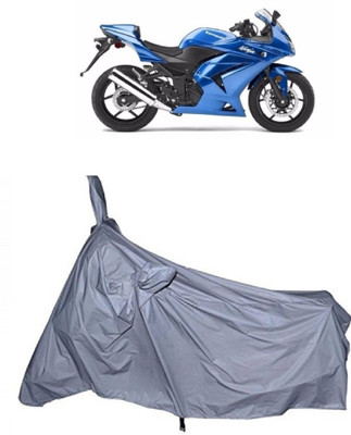 ABORDABLE Waterproof Two Wheeler Cover for Kawasaki(Ninja 250, Silver)